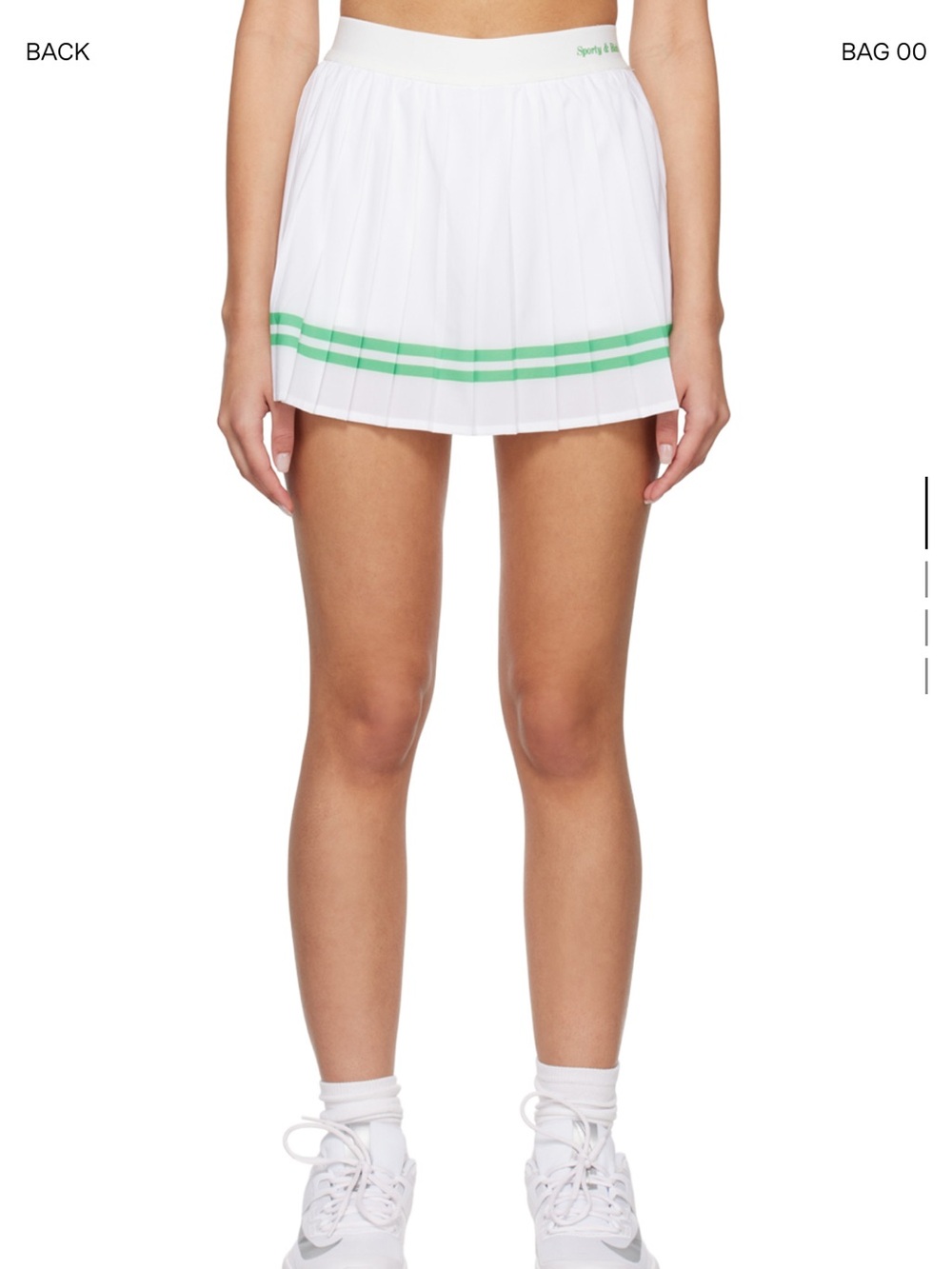 Sporty & Rich White Pleated Tennis Skort